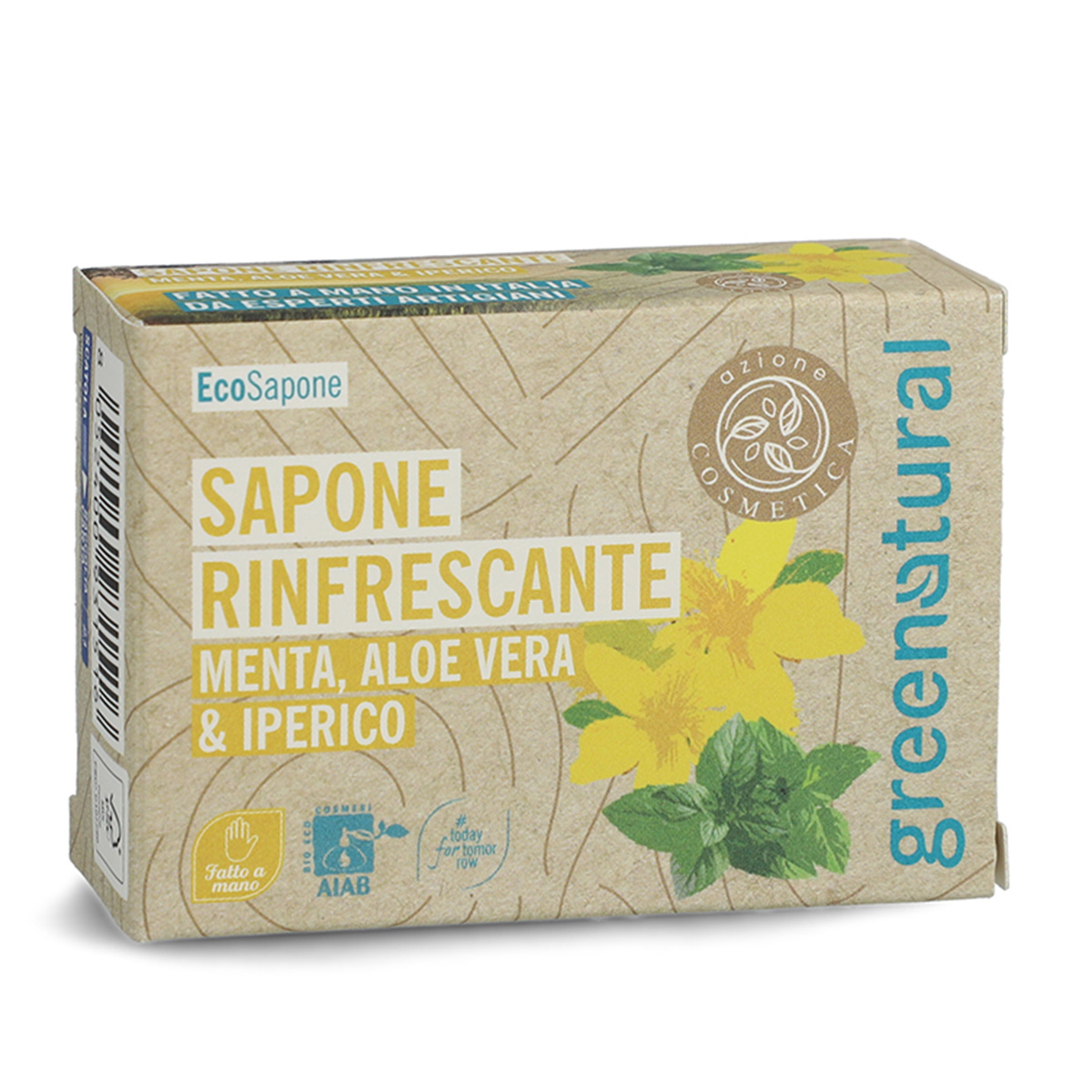 Sapone Rinfrescante Menta, Aloe Vera & Iperico - Origine Naturale