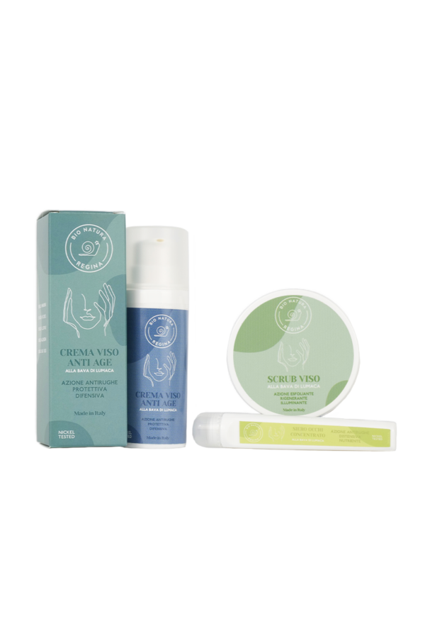 pacchetto antiage scrub viso siero occhi
