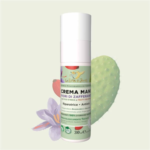Crema mani riparatrice antietà fiori di zafferano bio