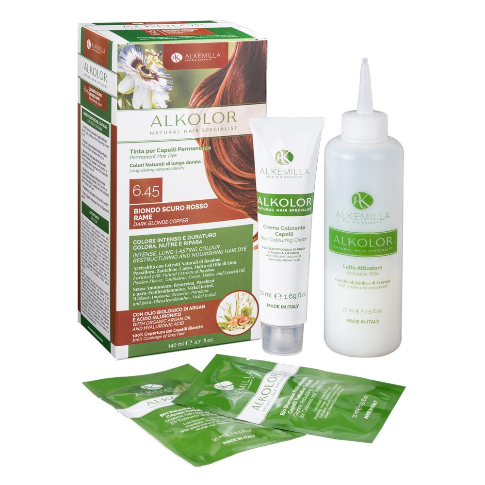 tinta-per-capelli-permanente-645-biondo-scuro-rosso-rame-alkemilla Tinta per capelli permanente 645 biondo scuro rosso rame alkemilla